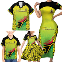 Vanuatu 45th Independence Family Matching Short Sleeve Bodycon Dress and Hawaiian Shirt Special Style - Polynesian Pride