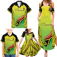 Vanuatu 45th Independence Family Matching Summer Maxi Dress and Hawaiian Shirt Special Style - Polynesian Pride