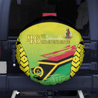 Vanuatu 46th Independence Spare Tire Cover Special Style LT05 No hole Yellow - Polynesian Pride