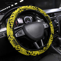 Vanuatu 46th Independence Steering Wheel Cover Special Style LT05 Universal Fit Yellow - Polynesian Pride