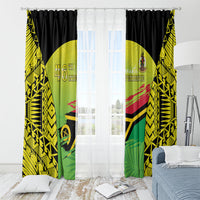 Vanuatu 46th Independence Window Curtain Special Style LT05 - Polynesian Pride