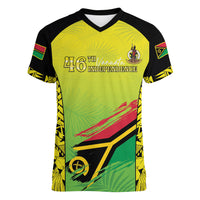 Vanuatu 45th Independence Women V-Neck T-Shirt Special Style - Polynesian Pride