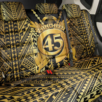 Vanuatu 45th Anniversary Of Independence Back Car Seat Cover Gold Style - Polynesian Pride