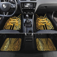 Vanuatu 46th Anniversary Of Independence Car Mats Gold Style LT05 Set 4pcs Gold - Polynesian Pride