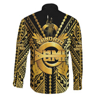 Vanuatu 46th Anniversary Of Independence Family Matching Puletasi and Hawaiian Shirt Gold Style LT05 - Polynesian Pride