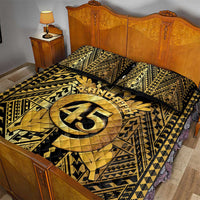 Vanuatu 46th Anniversary Of Independence Quilt Bed Set Gold Style LT05 - Polynesian Pride