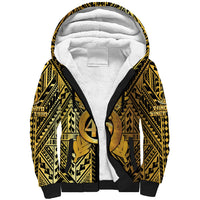 Vanuatu 46th Anniversary Of Independence Sherpa Hoodie Gold Style LT05 Unisex Gold - Polynesian Pride