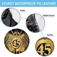 Vanuatu 45th Anniversary Of Independence Spare Tire Cover Gold Style - Polynesian Pride