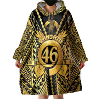 Vanuatu 46th Anniversary Of Independence Wearable Blanket Hoodie Gold Style LT05 - Polynesian Pride