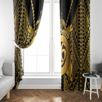 Vanuatu 46th Anniversary Of Independence Window Curtain Gold Style LT05 - Polynesian Pride