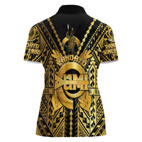 Vanuatu 45th Anniversary Of Independence Women Polo Shirt Gold Style - Polynesian Pride
