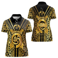 Vanuatu 45th Anniversary Of Independence Women Polo Shirt Gold Style - Polynesian Pride
