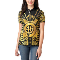 Vanuatu 45th Anniversary Of Independence Women Polo Shirt Gold Style - Polynesian Pride