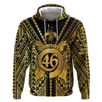 Vanuatu 46th Anniversary Of Independence Zip Hoodie Gold Style LT05 Pullover Hoodie Gold - Polynesian Pride