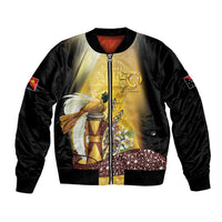 Papua New Guinea Bomber Jacket Independence Day Unique Style LT05 Unisex Gold - Polynesian Pride