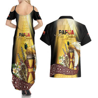 Papua New Guinea Couples Matching Summer Maxi Dress and Hawaiian Shirt Independence Day Unique Style LT05 - Polynesian Pride