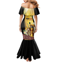 Papua New Guinea Family Matching Mermaid Dress and Hawaiian Shirt 50 Years Of Independence LT05 - Polynesian Pride