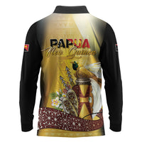 Papua New Guinea Long Sleeve Polo Shirt Independence Day Unique Style LT05 - Polynesian Pride