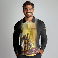 Papua New Guinea Long Sleeve Polo Shirt Independence Day Unique Style LT05 - Polynesian Pride
