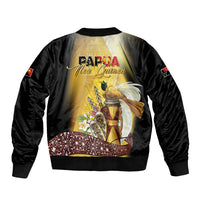 Papua New Guinea Sleeve Zip Bomber Jacket Independence Day Unique Style LT05 - Polynesian Pride