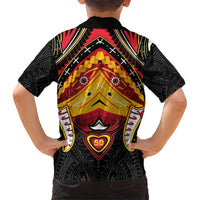 Papua New Guinea Independence Day Kid Hawaiian Shirt Tribal Mask LT05 - Polynesian Pride