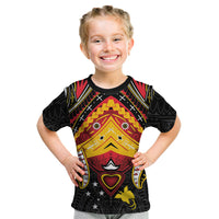 Papua New Guinea Independence Day Kid T Shirt Tribal Mask LT05 Red - Polynesian Pride