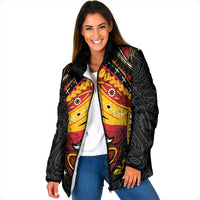 Papua New Guinea Independence Day Padded Jacket Tribal Mask LT05 - Polynesian Pride