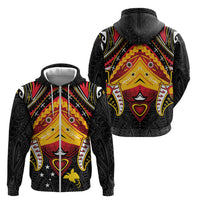Papua New Guinea Independence Day Zip Hoodie Tribal Mask LT05 - Polynesian Pride