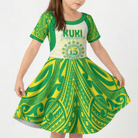 Kuki Independence 2026 Kid Short Sleeve Dress Cook Islands 15 Finest White Version