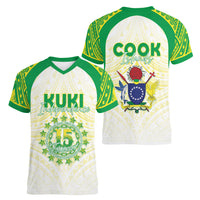 Kuki Independence 2026 Women V-Neck T-Shirt Cook Islands 15 Finest White Version