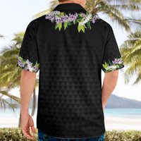 Hawaii Statehood Day Hawaiian Shirt Kakau Pattern With Maile Pikake Honohono Lei