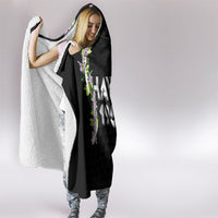 Hawaii Statehood Day Hooded Blanket Kakau Pattern With Maile Pikake Honohono Lei