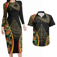 Papua New Guinea Hapi De Bilong Indipendens Couples Matching Long Sleeve Bodycon Dress and Hawaiian Shirt Special Style