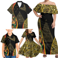 Papua New Guinea Hapi De Bilong Indipendens Family Matching Off Shoulder Maxi Dress and Hawaiian Shirt Special Style