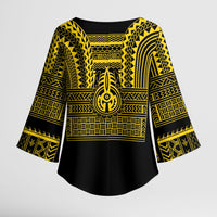 Philippines Filipinos Kimono Sleeve Blouse Igorot Tribal Pattern Black