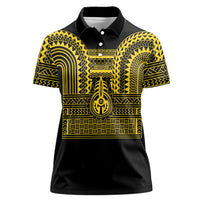 Philippines Filipinos Women Polo Shirt Igorot Tribal Pattern Black