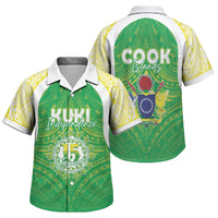 Kuki Independence 2026 Family Matching Off The Shoulder Long Sleeve Dress and Hawaiian Shirt Cook Islands 15 Finest Green Version