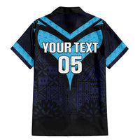 Custom Fiji Kaiviti Rugby Family Matching Mermaid Dress and Hawaiian Shirt Fiji Tapa Pattern LT05 - Polynesian Pride