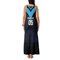 Custom Fiji Kaiviti Rugby Family Matching Tank Maxi Dress and Hawaiian Shirt Fiji Tapa Pattern LT05 - Polynesian Pride