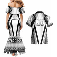 Custom Bula Fiji Football Couples Matching Mermaid Dress and Hawaiian Shirt Go Champions LT05 - Polynesian Pride