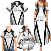 Custom Bula Fiji Football Family Matching Summer Maxi Dress and Hawaiian Shirt Go Champions LT05 - Polynesian Pride