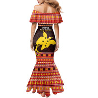 Papua New Guinea Christmas Family Matching Mermaid Dress and Hawaiian Shirt Santa Raggiana LT05 - Polynesian Pride