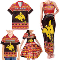 Papua New Guinea Christmas Family Matching Tank Maxi Dress and Hawaiian Shirt Santa Raggiana LT05 - Polynesian Pride