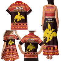 Papua New Guinea Christmas Family Matching Tank Maxi Dress and Hawaiian Shirt Santa Raggiana LT05 - Polynesian Pride