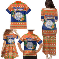 Marshall Islands Christmas Family Matching Puletasi and Hawaiian Shirt Marshallese Seal Meddi Kirijmoj LT05 - Polynesian Pride