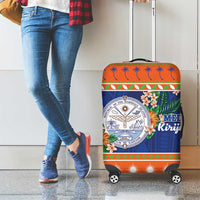 Marshall Islands Christmas Luggage Cover Marshallese Seal Meddi Kirijmoj LT05 - Polynesian Pride