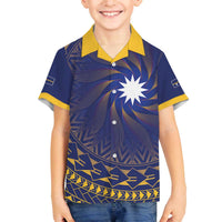 Nauru Angam Day Family Matching Off The Shoulder Long Sleeve Dress and Hawaiian Shirt Polynesian Tribal Pattern Unique Style - Polynesian Pride