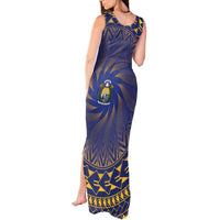 Nauru Angam Day Tank Maxi Dress Polynesian Tribal Pattern Unique Style - Polynesian Pride