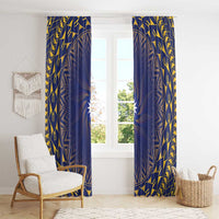 Nauru Angam Day Window Curtain Polynesian Tribal Pattern Unique Style - Polynesian Pride