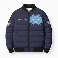 Personalised Federated States Of Micronesia Bomber Puffer Jacket FSM Passport - Polynesian Pride